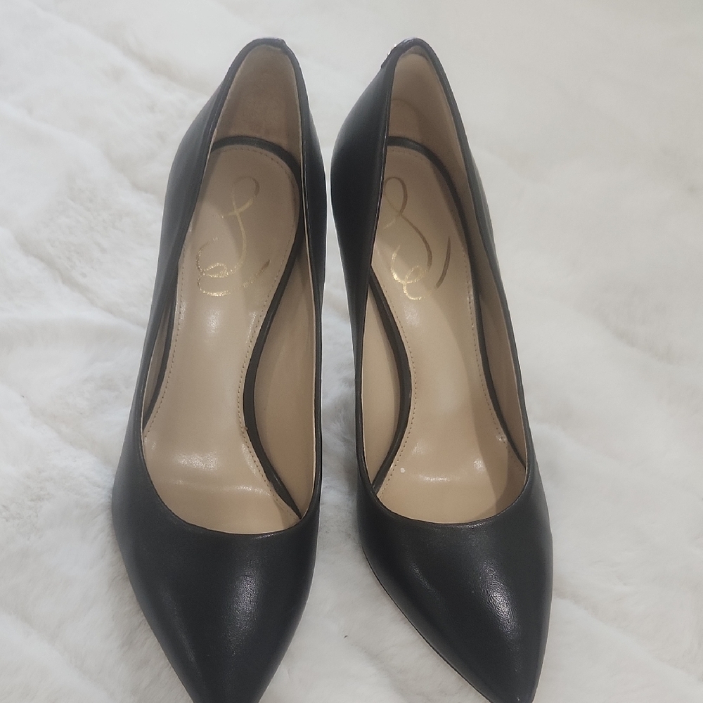 Sam Edelman Black Heels Classic Leather Pumps